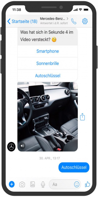 Mercedes benz schnitzeljagt chatbot